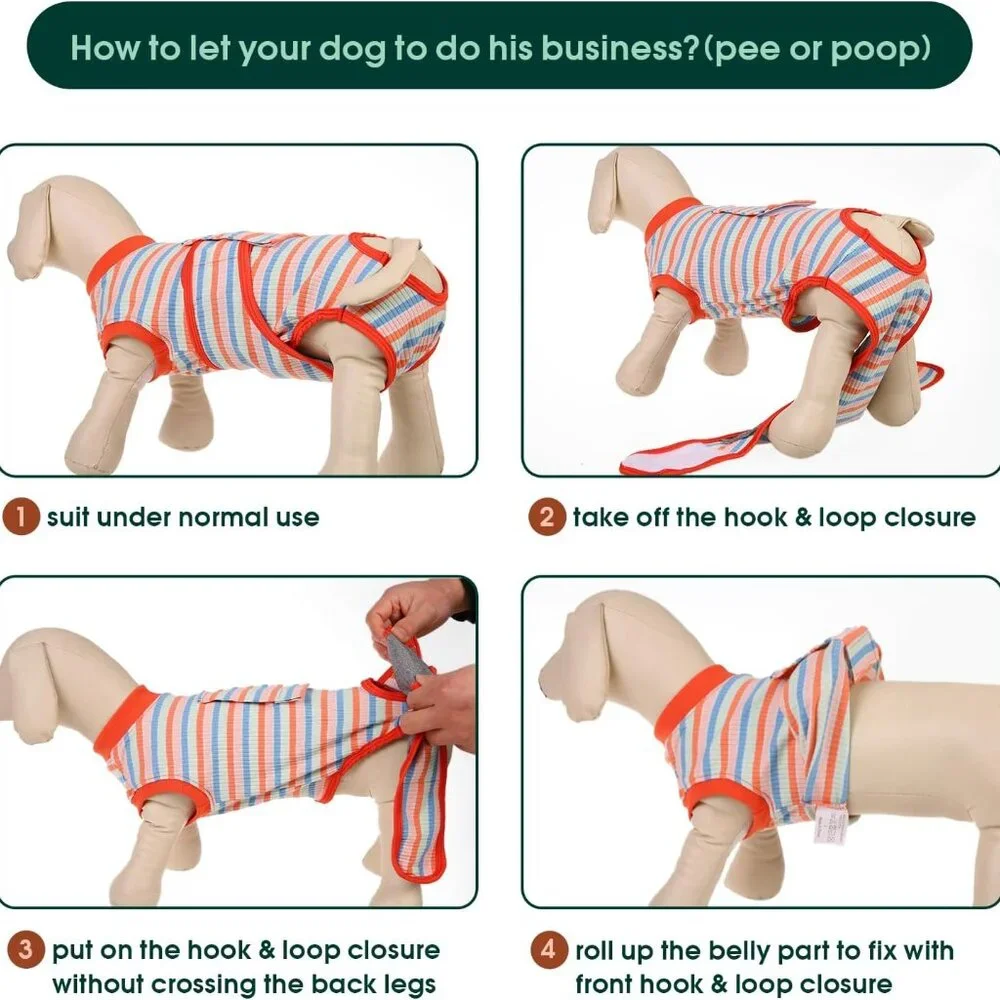 Kuoser Recovery Suit for Dogs Cats After Surgery XL